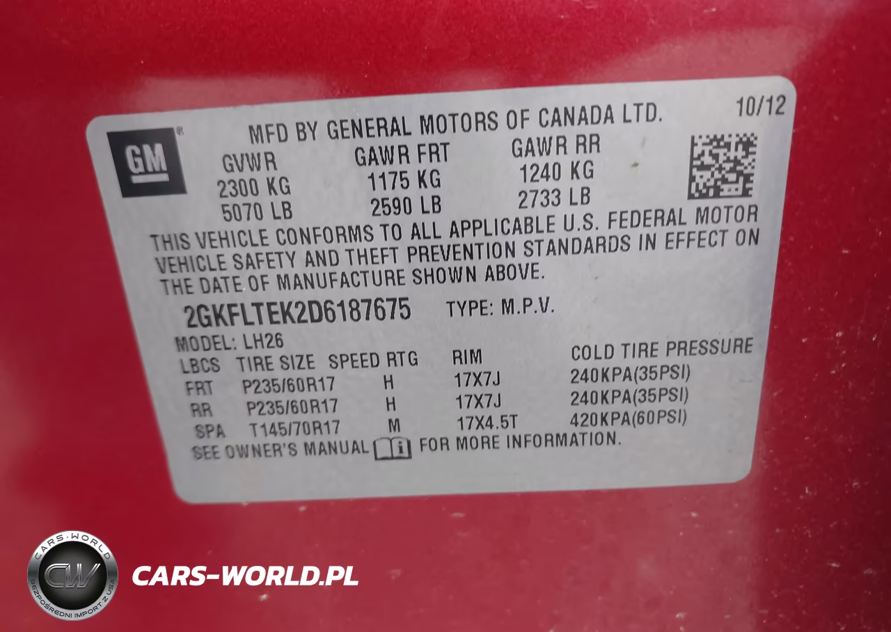2013 GMC Terrain Sle-2 VIN:2GKFLTEK2D6187675 - 9