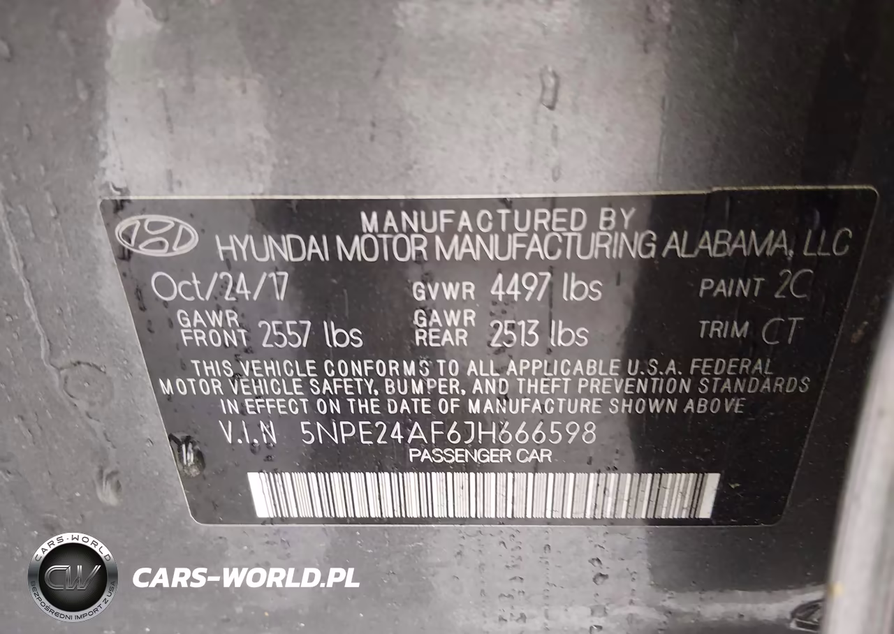 2018 Hyundai Sonata Se VIN:5NPE24AF6JH666598 - 9