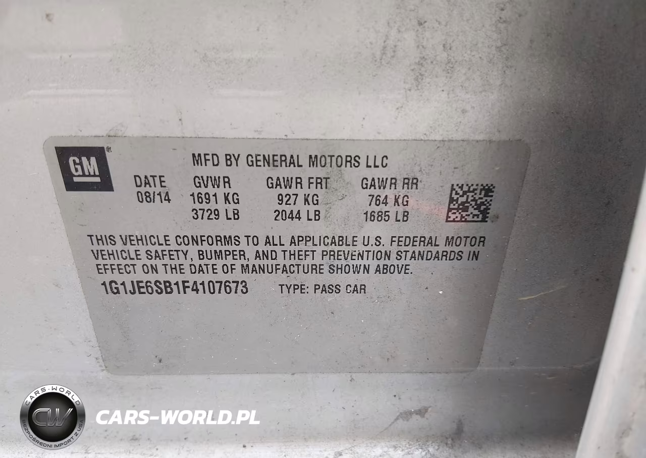 2015 Chevrolet Sonic Ltz Auto VIN:1G1JE6SB1F4107673 - 9
