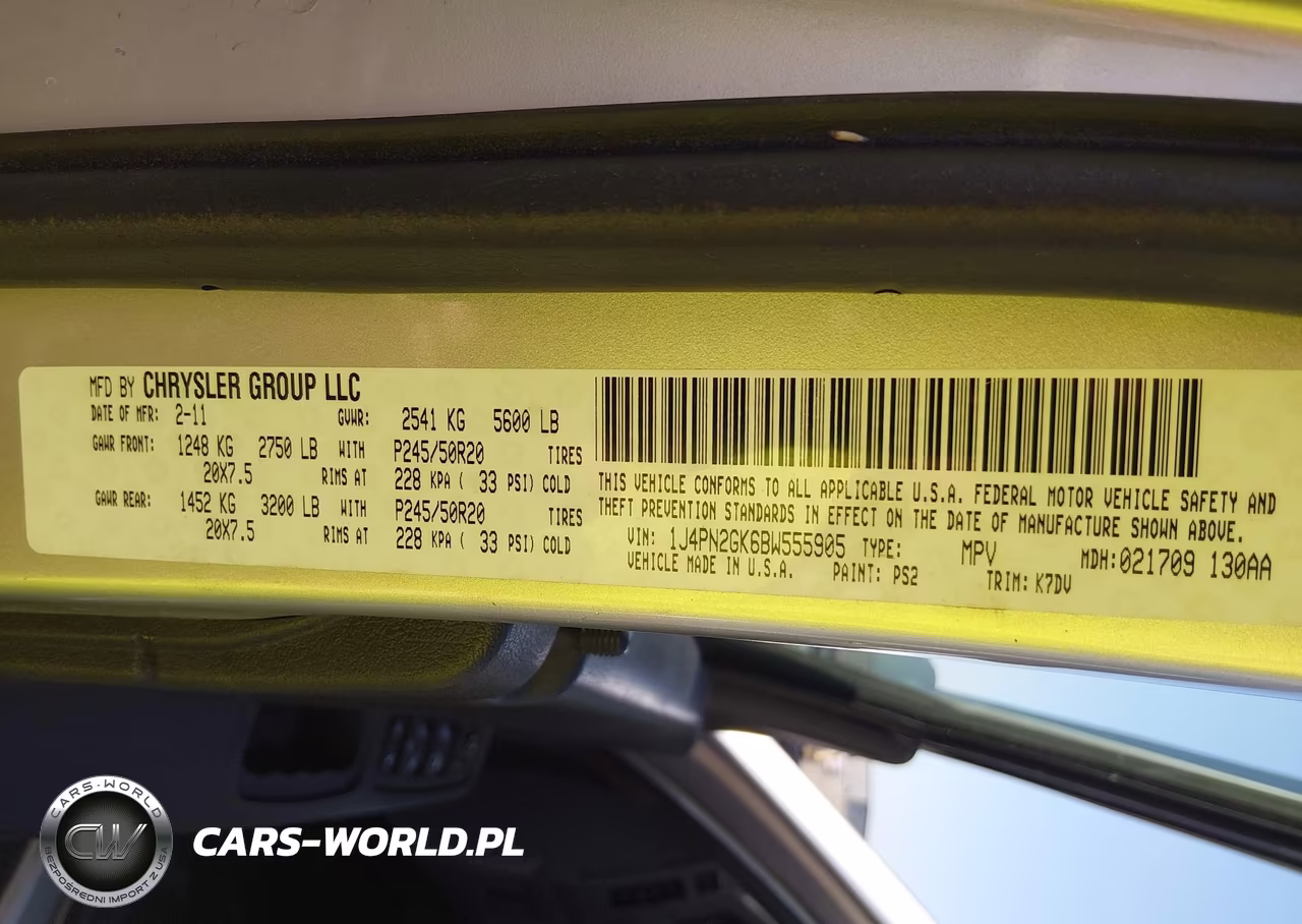 2011 Jeep Liberty Sport VIN:1J4PN2GK6BW555905 - 9