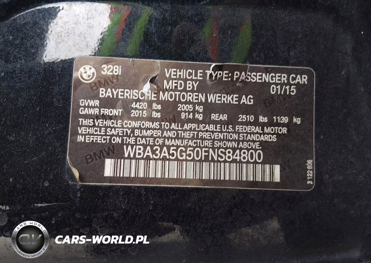 2015 BMW 328I VIN:WBA3A5G50FNS84800 - 9