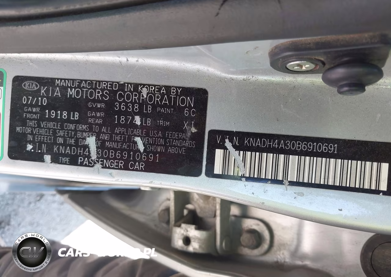 2011 Kia Rio Lx VIN:KNADH4A30B6910691 - 9