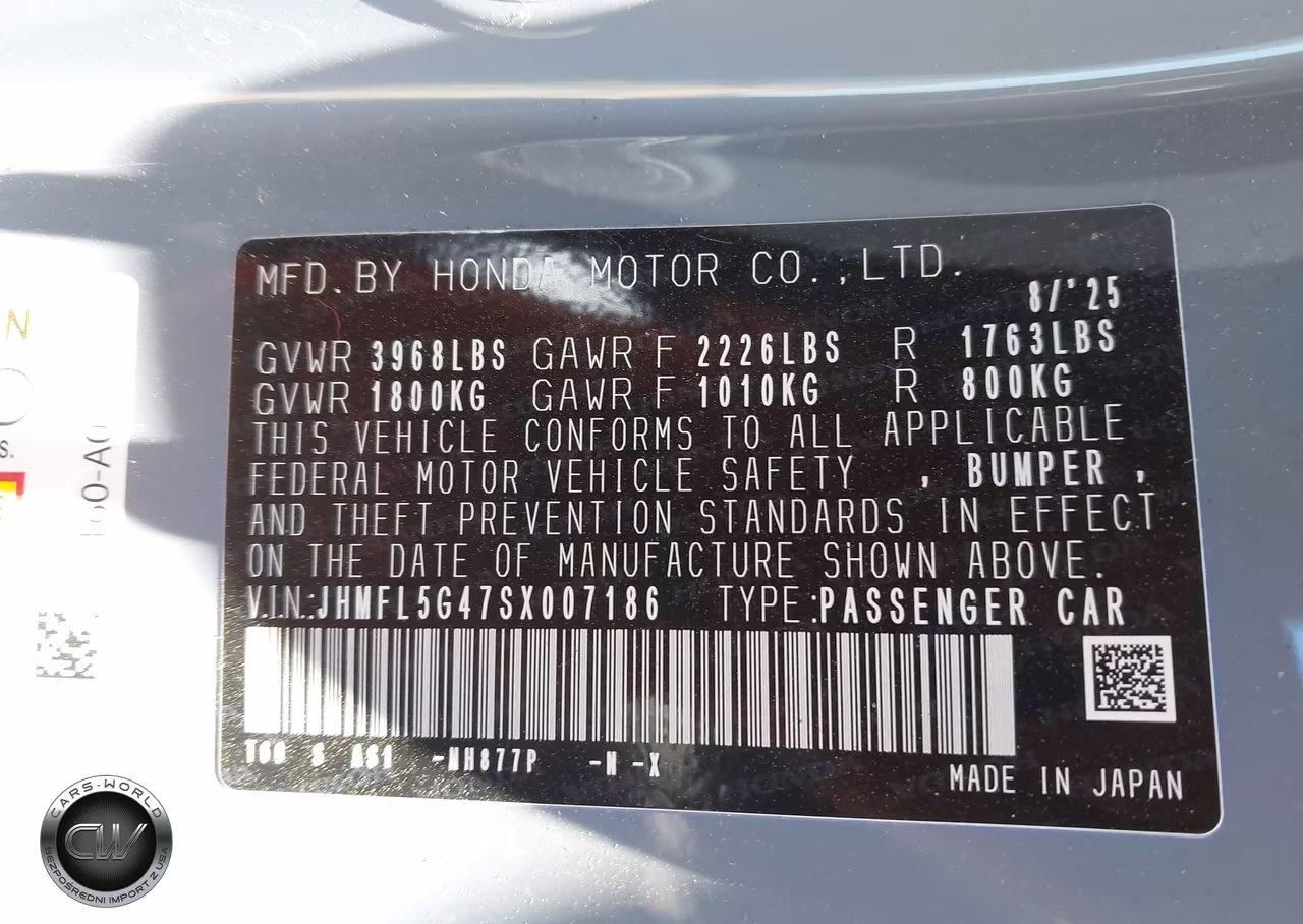 2025 Honda Civic Type R VIN:JHMFL5G47SX007186 - 9