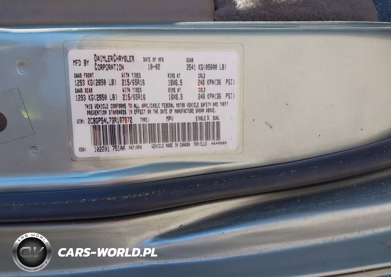 2003 Chrysler Town & Country Lxi VIN:2C8GP54L73R187872 - 9