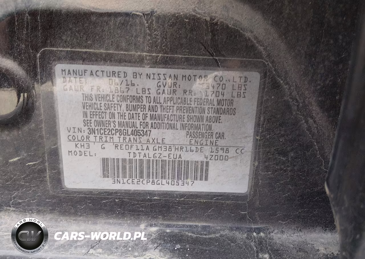 2016 Nissan Versa Note Sr VIN:3N1CE2CP8GL405347 - 9