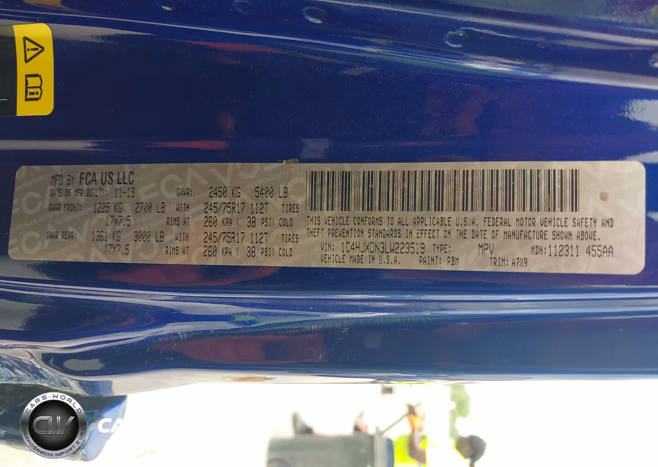 2020 Jeep Wrangler Unlimited Sport S 4X4 VIN:1C4HJXDN3LW223519 - 9