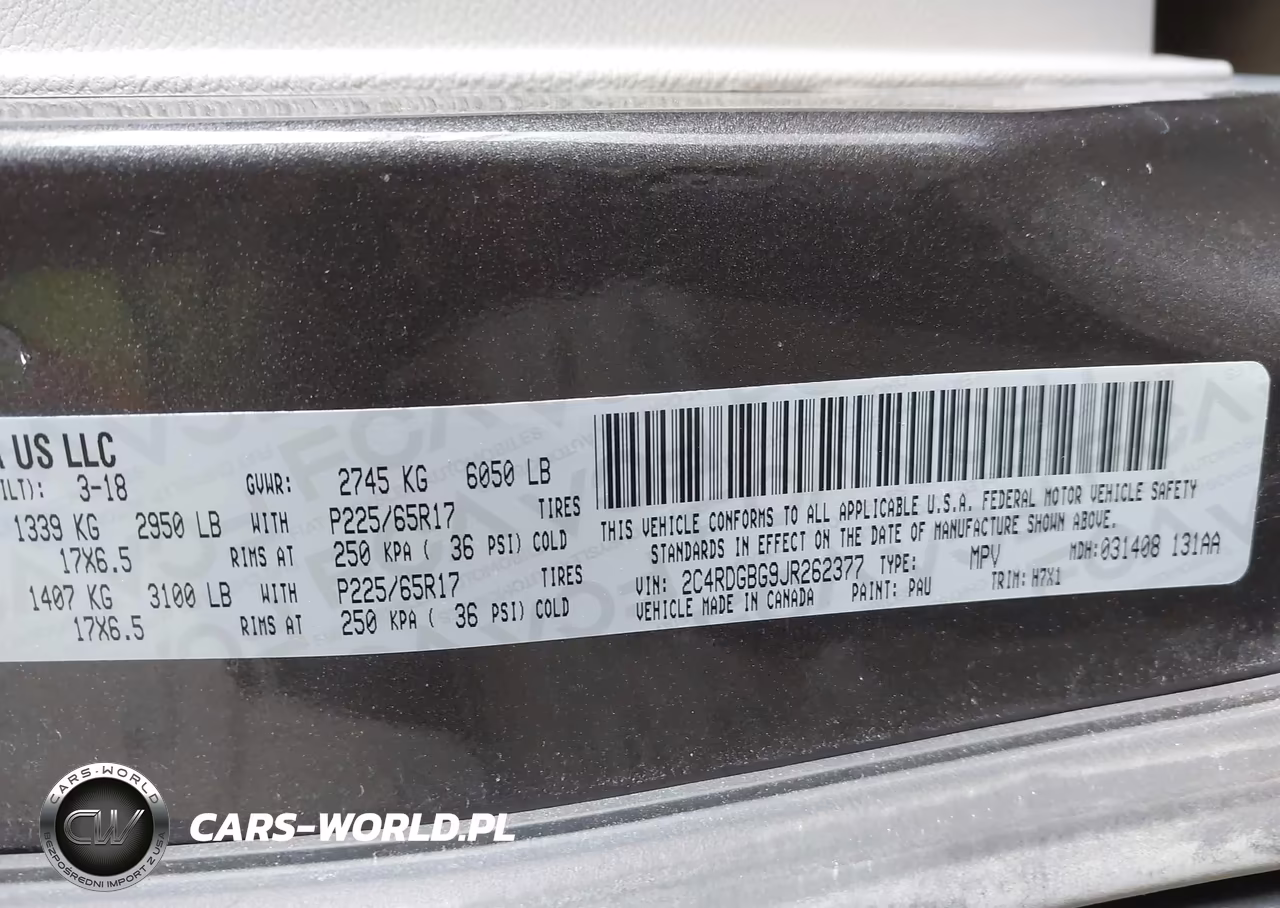 2018 Dodge Grand Caravan Se VIN:2C4RDGBG9JR262377 - 9