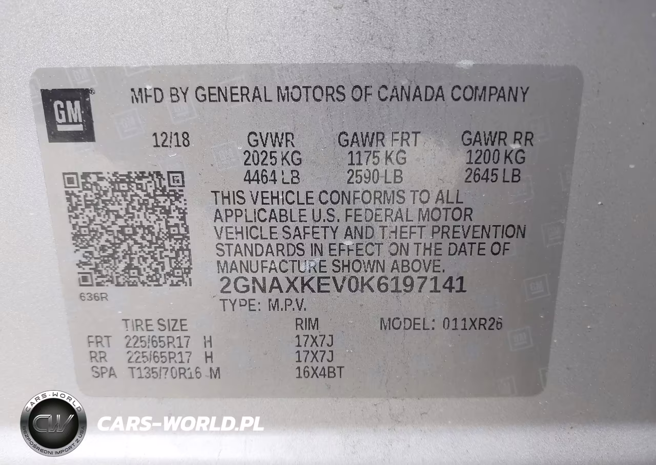 2019 Chevrolet Equinox Lt VIN:2GNAXKEV0K6197141 - 9
