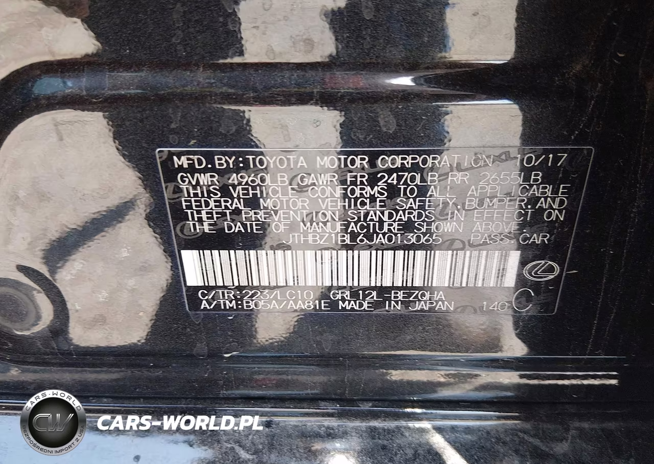 2018 Lexus Gs 350 VIN:JTHBZ1BL6JA013065 - 9