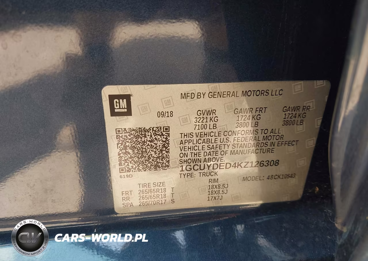 2019 Chevrolet Silverado 1500 Lt VIN:1GCUYDED4KZ126308 - 9