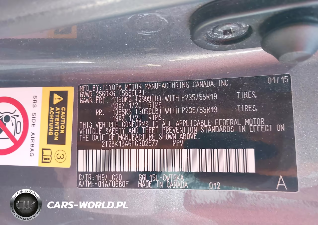 2015 Lexus Rx 350 VIN:2T2BK1BA6FC302577 - 9