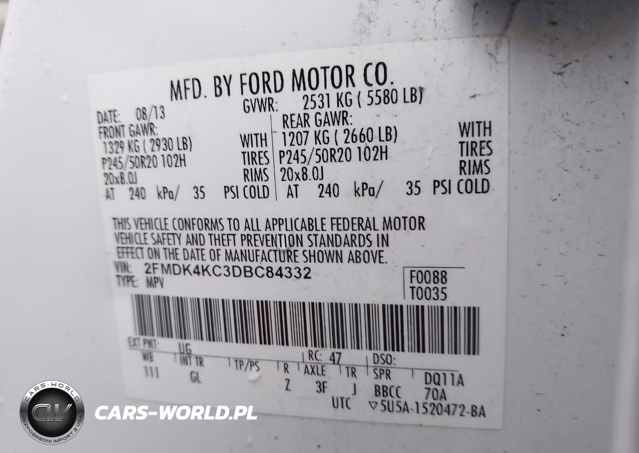 2013 Ford Edge Limited VIN:2FMDK4KC3DBC84332 - 9
