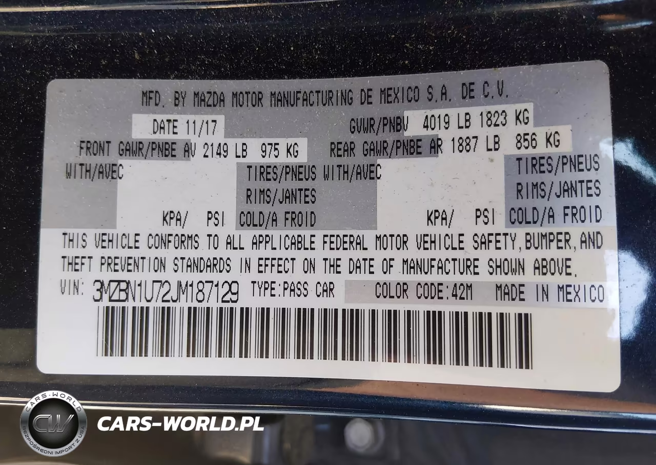 2018 Mazda Mazda3 Sport VIN:3MZBN1U72JM187129 - 9