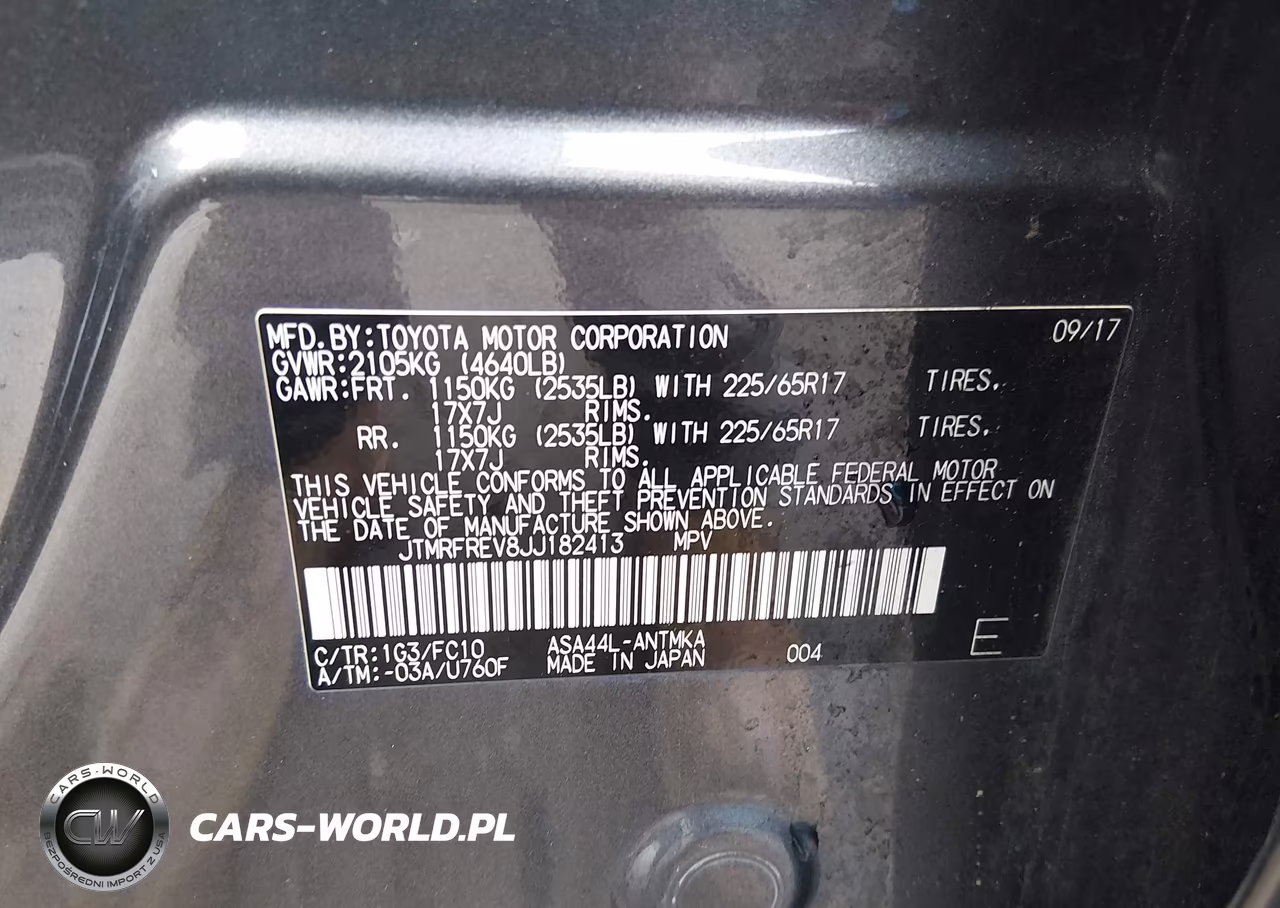 2018 Toyota Rav4 Xle VIN:JTMRFREV8JJ182413 - 9