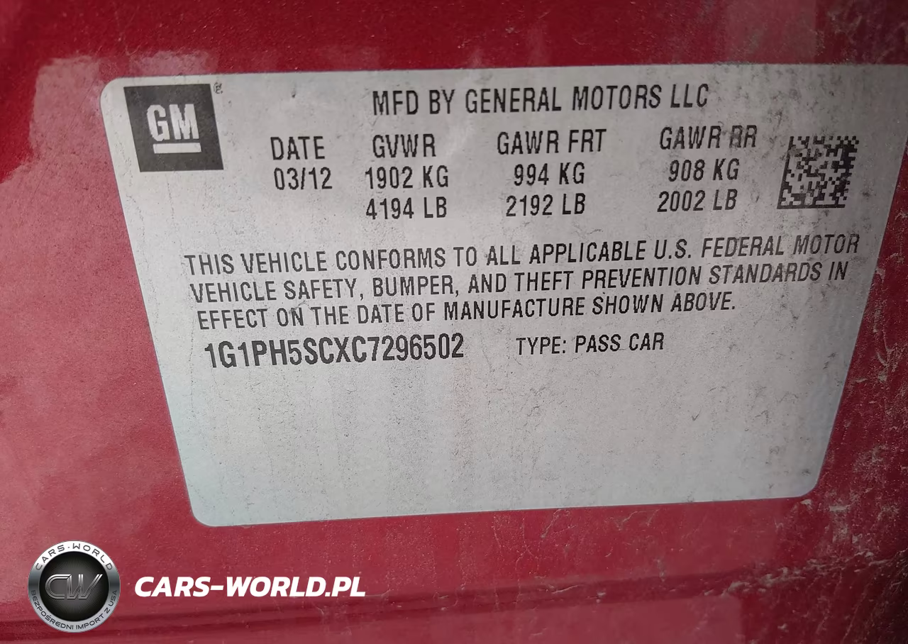 2012 Chevrolet Cruze Ltz VIN:1G1PH5SCXC7296502 - 9