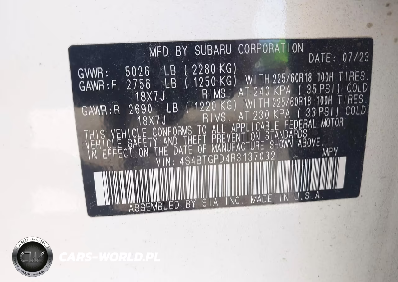 2024 Subaru Outback Touring Xt VIN:4S4BTGPD4R3137032 - 9
