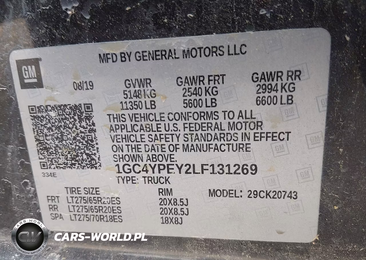 2020 Chevrolet Silverado 2500Hd VIN:1GC4YPEY2LF131269 - 8
