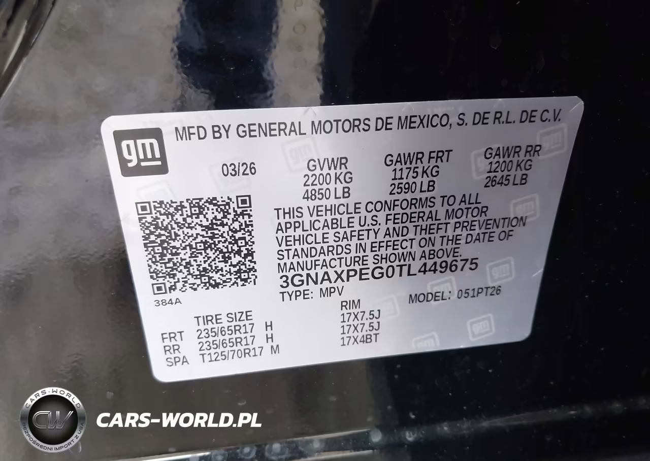 2026 Chevrolet Equinox Awd Lt VIN:3GNAXPEG0TL449675 - 9