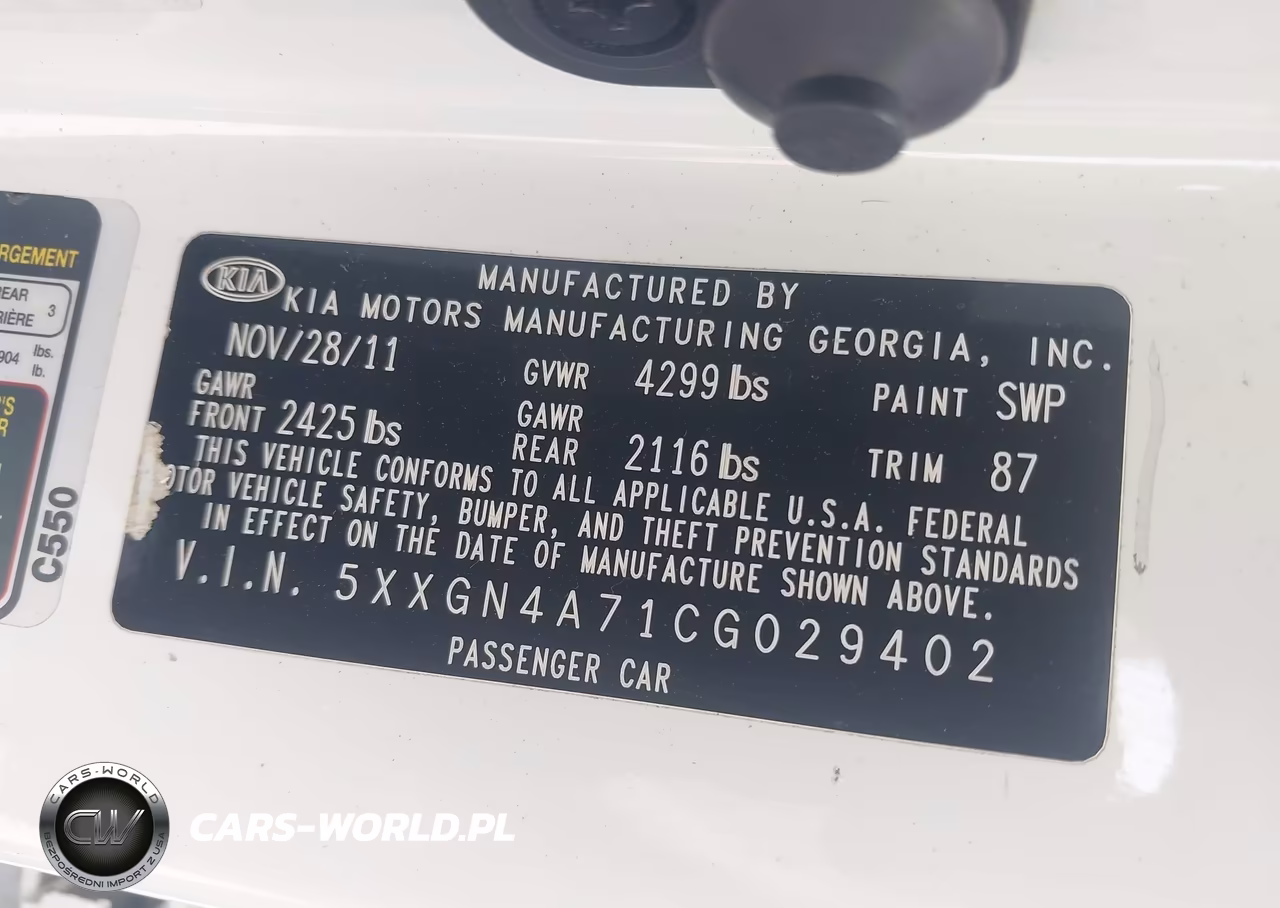 2012 Kia Optima Ex VIN:5XXGN4A71CG029402 - 9