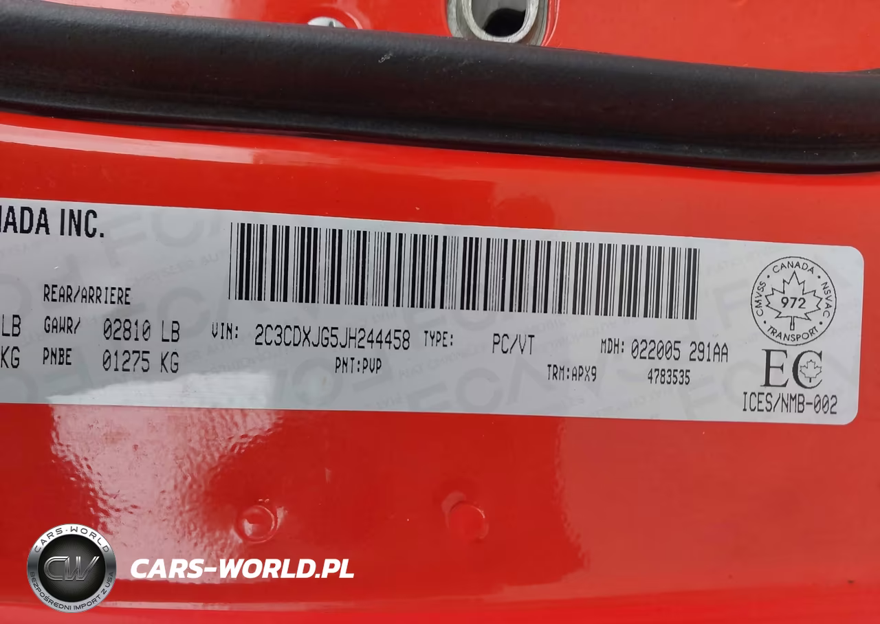 2018 Dodge Charger Gt VIN:2C3CDXJG5JH244458 - 9