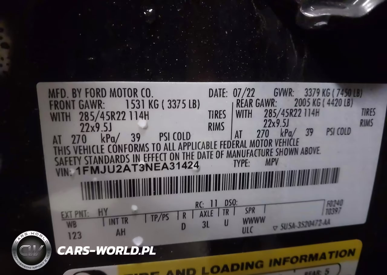 2022 Ford Expedition Limited VIN:1FMJU2AT3NEA31424 - 9