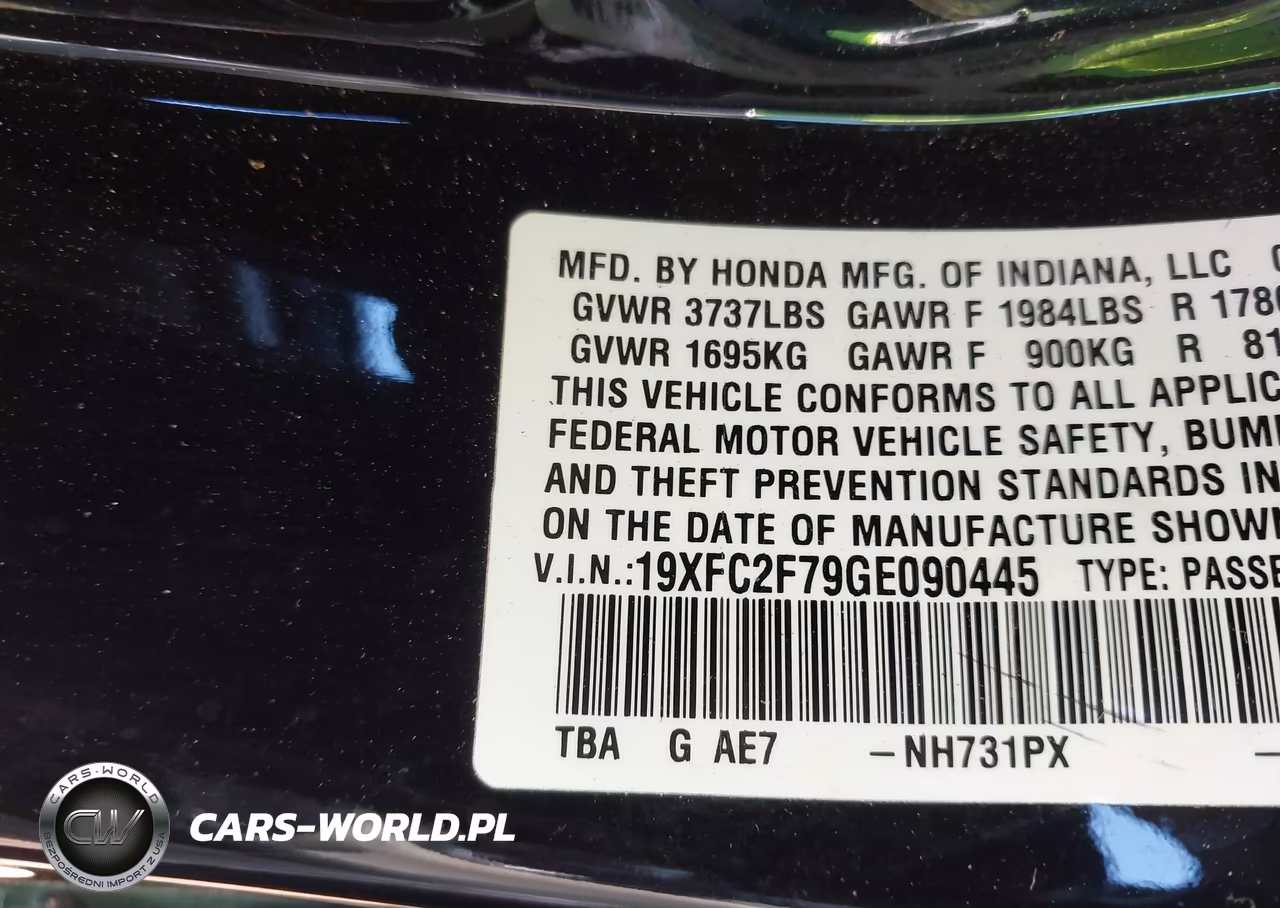 2016 Honda Civic Ex VIN:19XFC2F79GE090445 - 9