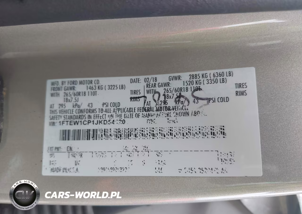 2018 Ford F-150 Xlt VIN:1FTEW1CP1JKD54120 - 9