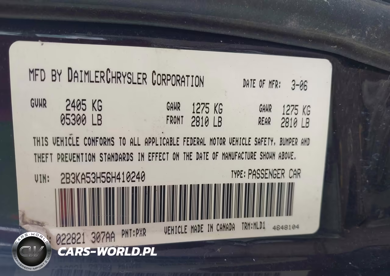 2006 Dodge Charger Rt VIN:2B3KA53H56H410240 - 9