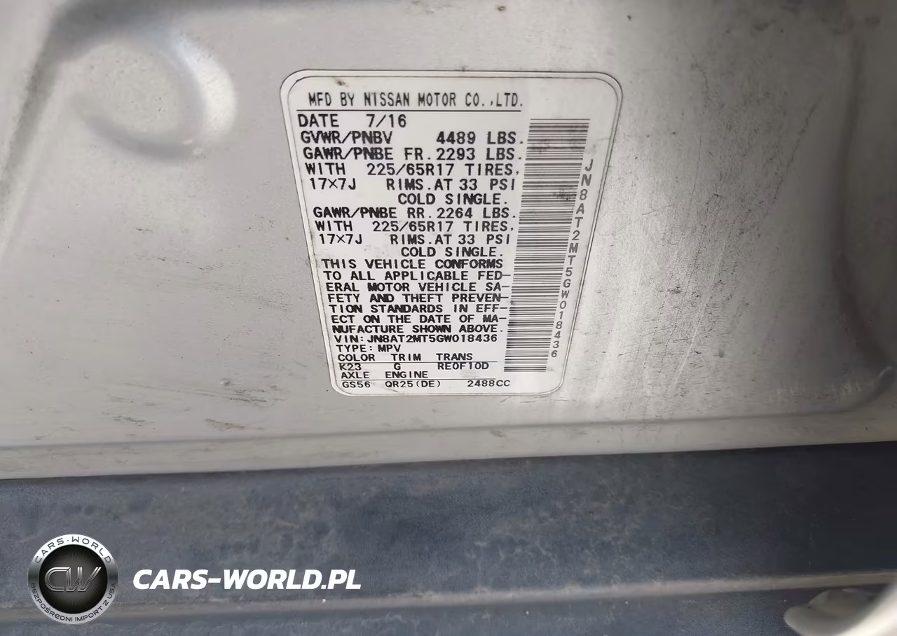 2016 Nissan Rogue S VIN:JN8AT2MT5GW018436 - 9