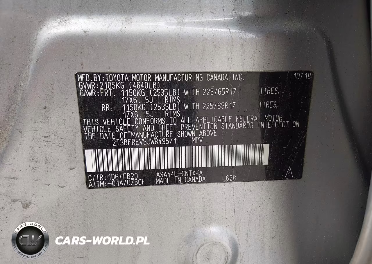 2018 Toyota Rav4 Le VIN:2T3BFREV5JW849571 - 9