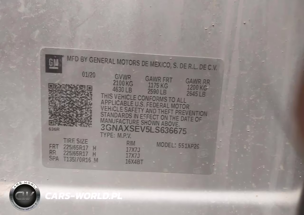 2020 Chevrolet Equinox Awd Ls VIN:3GNAXSEV5LS636675 - 9
