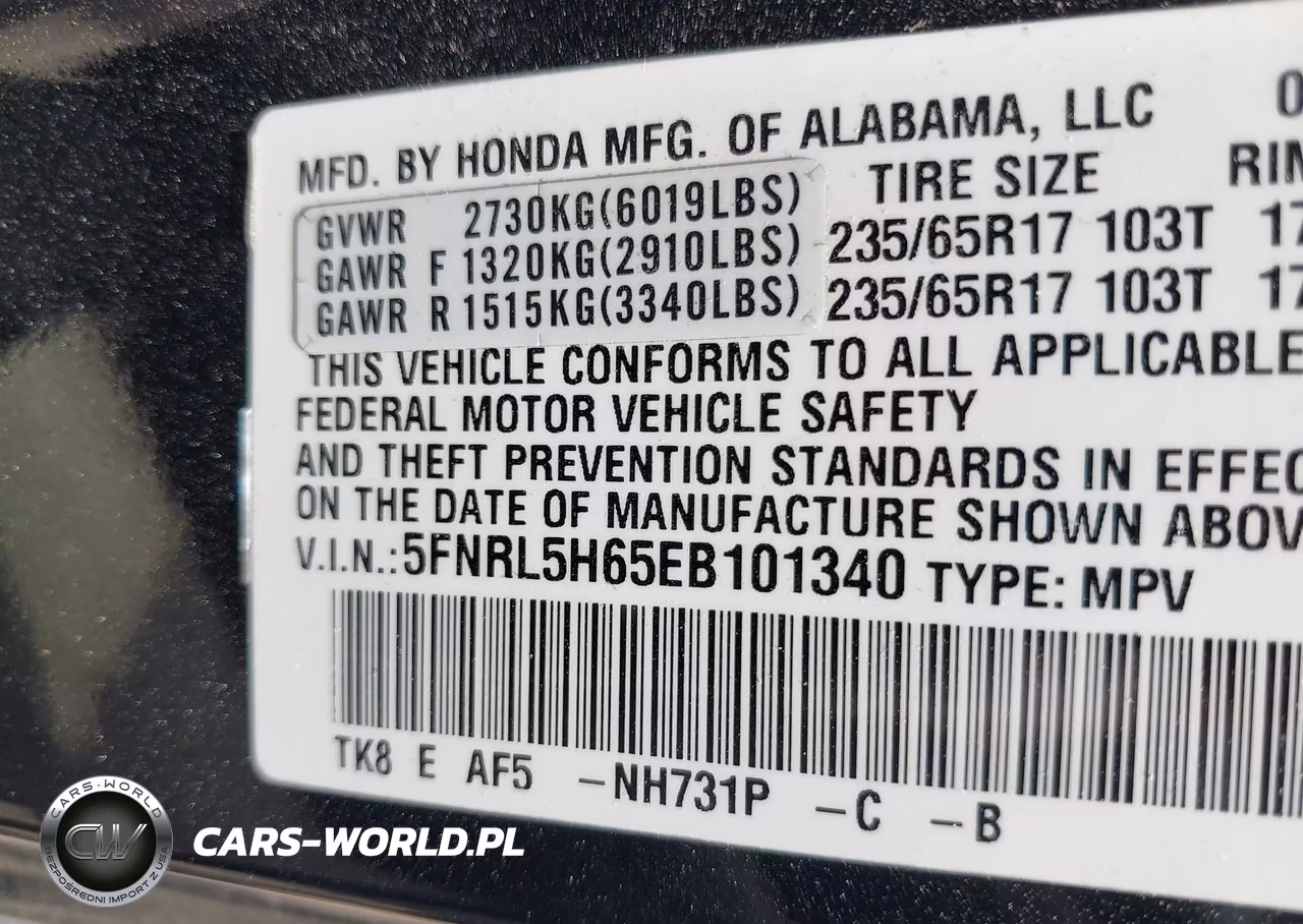 2014 Honda Odyssey Ex-L VIN:5FNRL5H65EB101340 - 9
