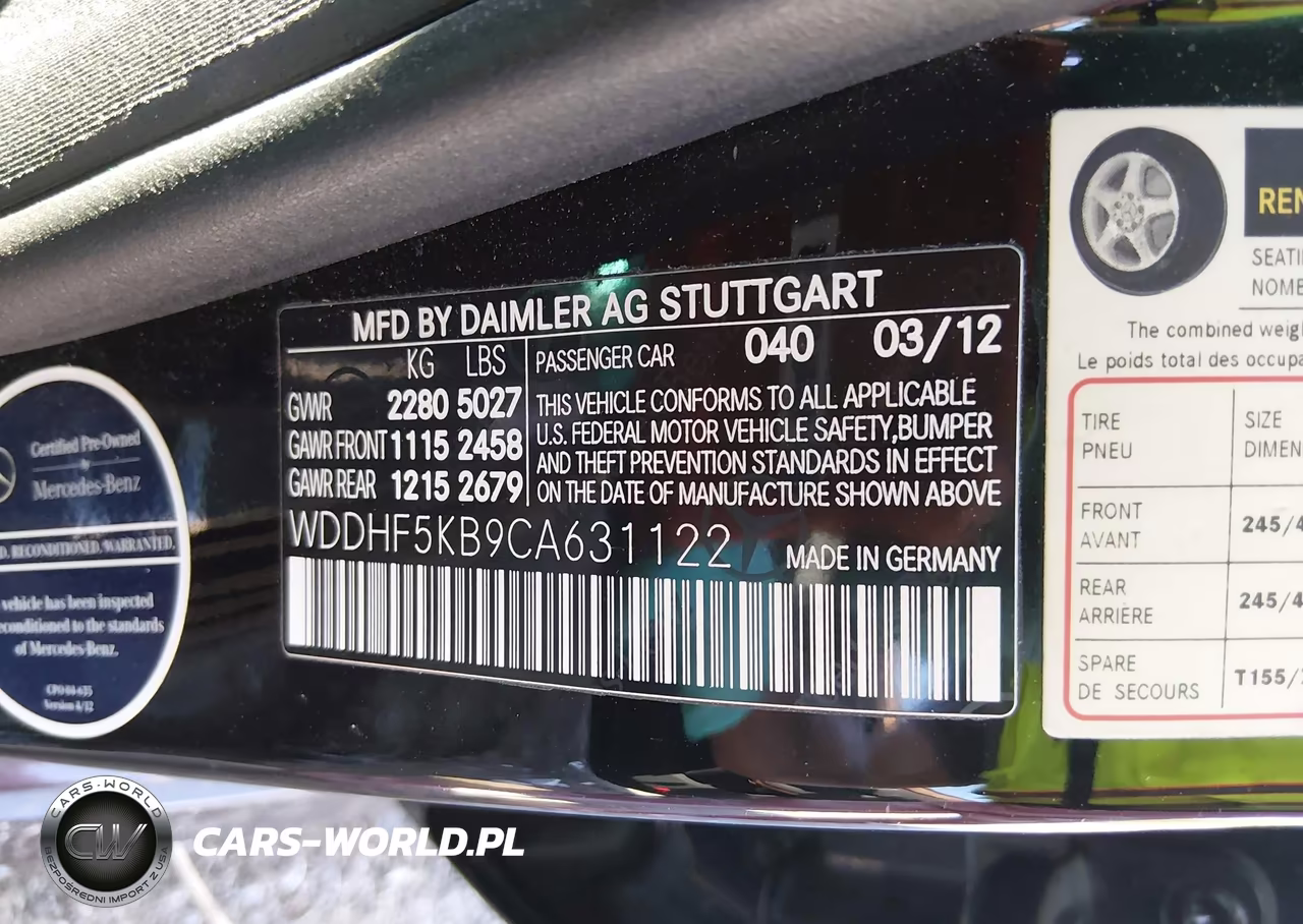 2012 Mercedes-Benz E 350 VIN:WDDHF5KB9CA631122 - 9