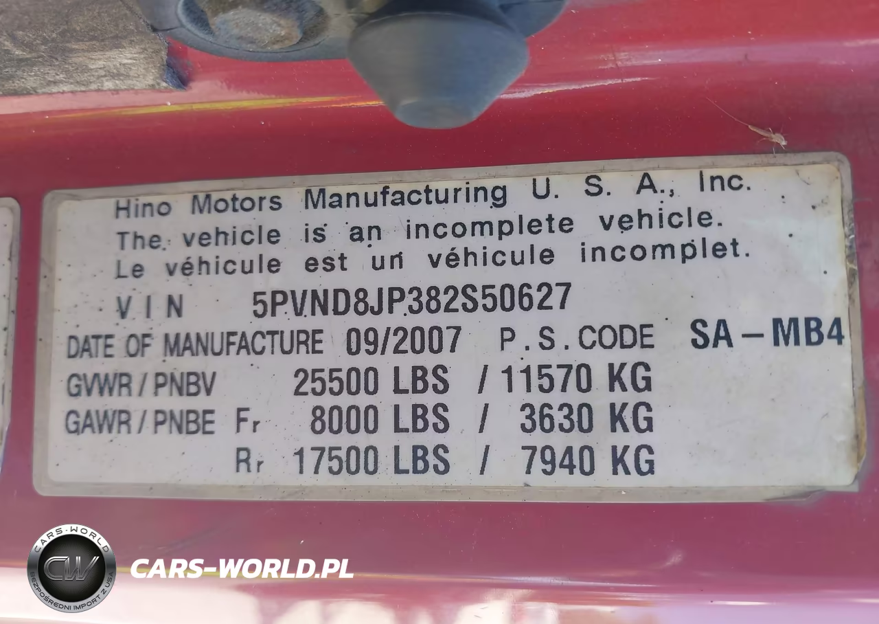 2008 Hino 258 VIN:5PVND8JP382S50627 - 8