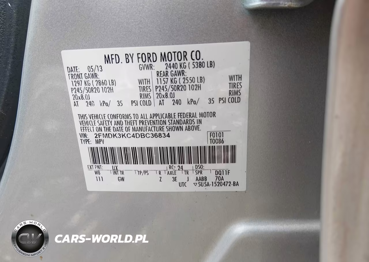2013 Ford Edge Limited VIN:2FMDK3KC4DBC36834 - 9