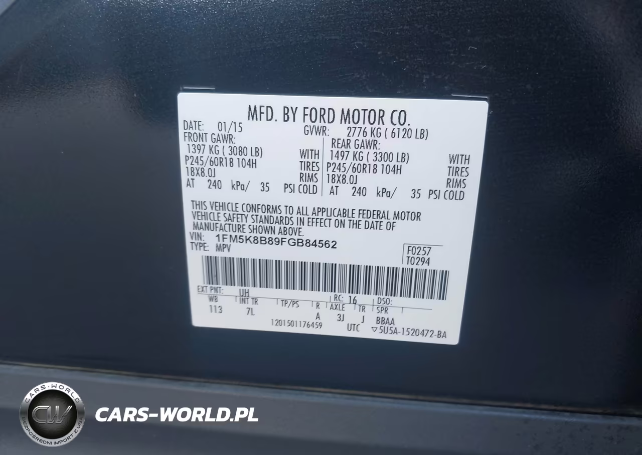 2015 Ford Explorer VIN:1FM5K8B89FGB84562 - 9