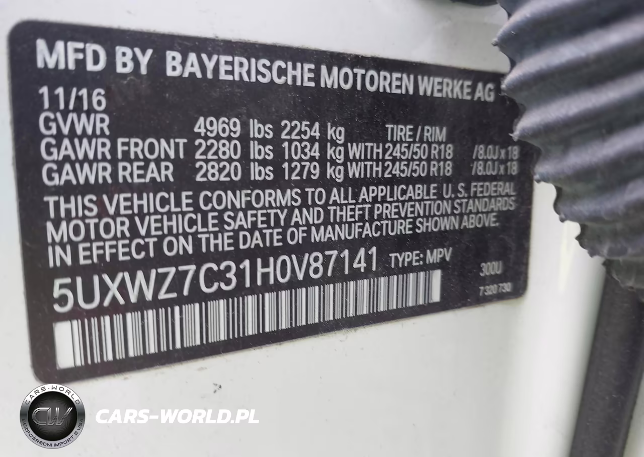 2017 BMW X3 Sdrive28I VIN:5UXWZ7C31H0V87141 - 9