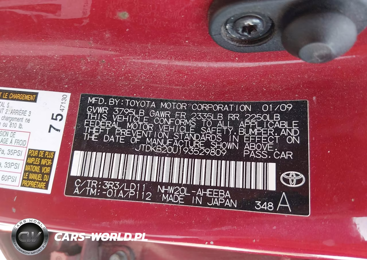 2009 Toyota Prius VIN:JTDKB20U193529809 - 9