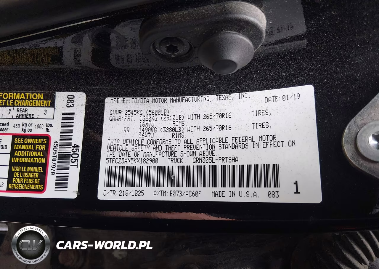 2019 Toyota Tacoma Trd Pro VIN:5TFCZ5AN5KX182900 - 9
