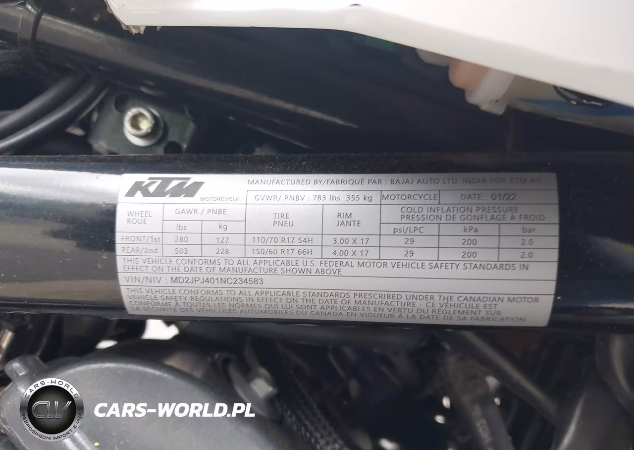 2022 Ktm 390 Duke VIN:MD2JPJ401NC234583 - 10