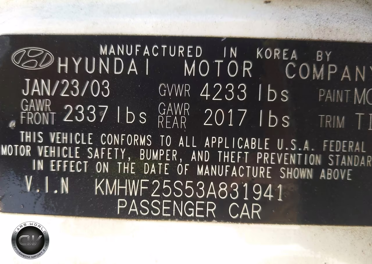 2003 Hyundai Sonata VIN:KMHWF25S53A831941 - 9