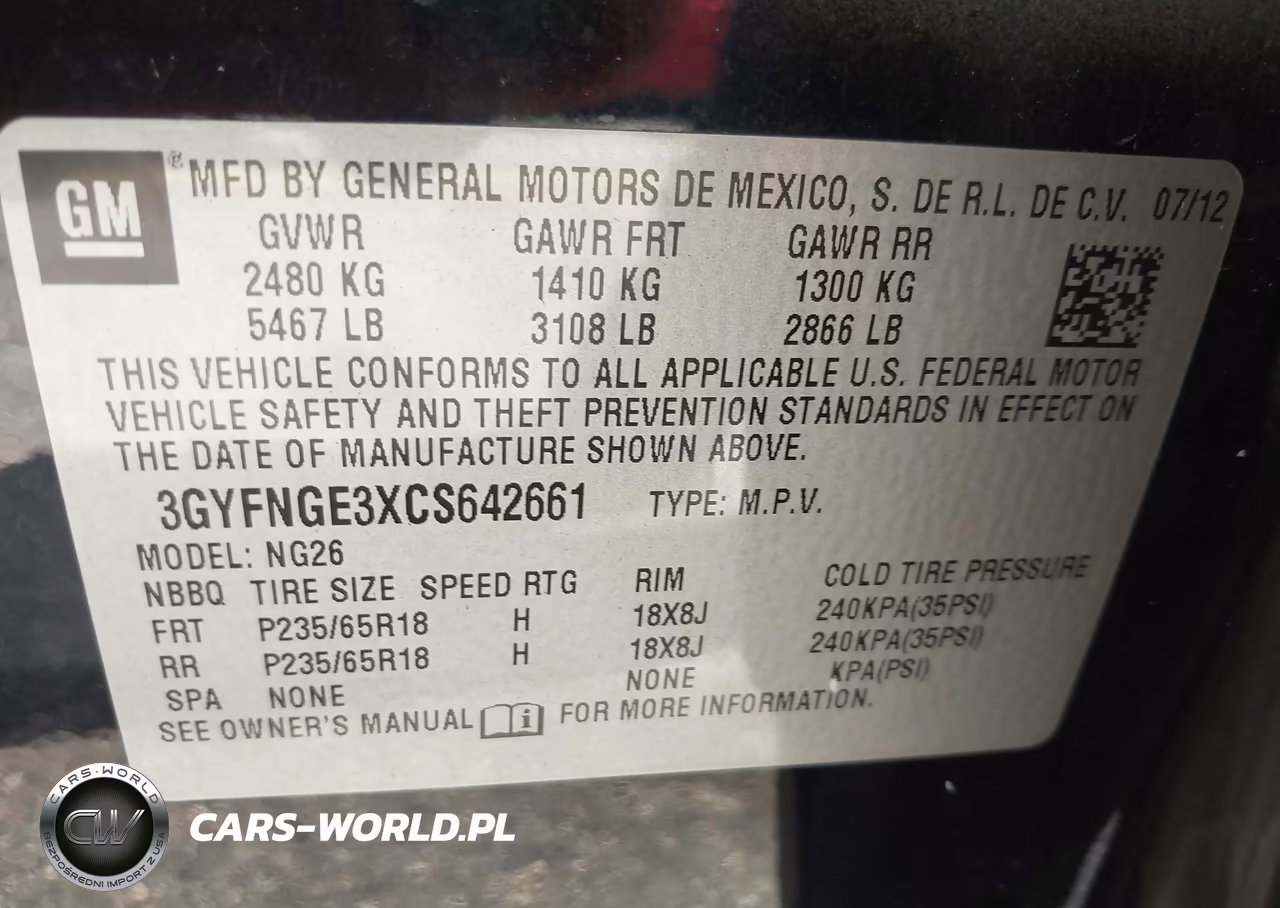 2012 Cadillac Srx Standard VIN:3GYFNGE3XCS642661 - 9