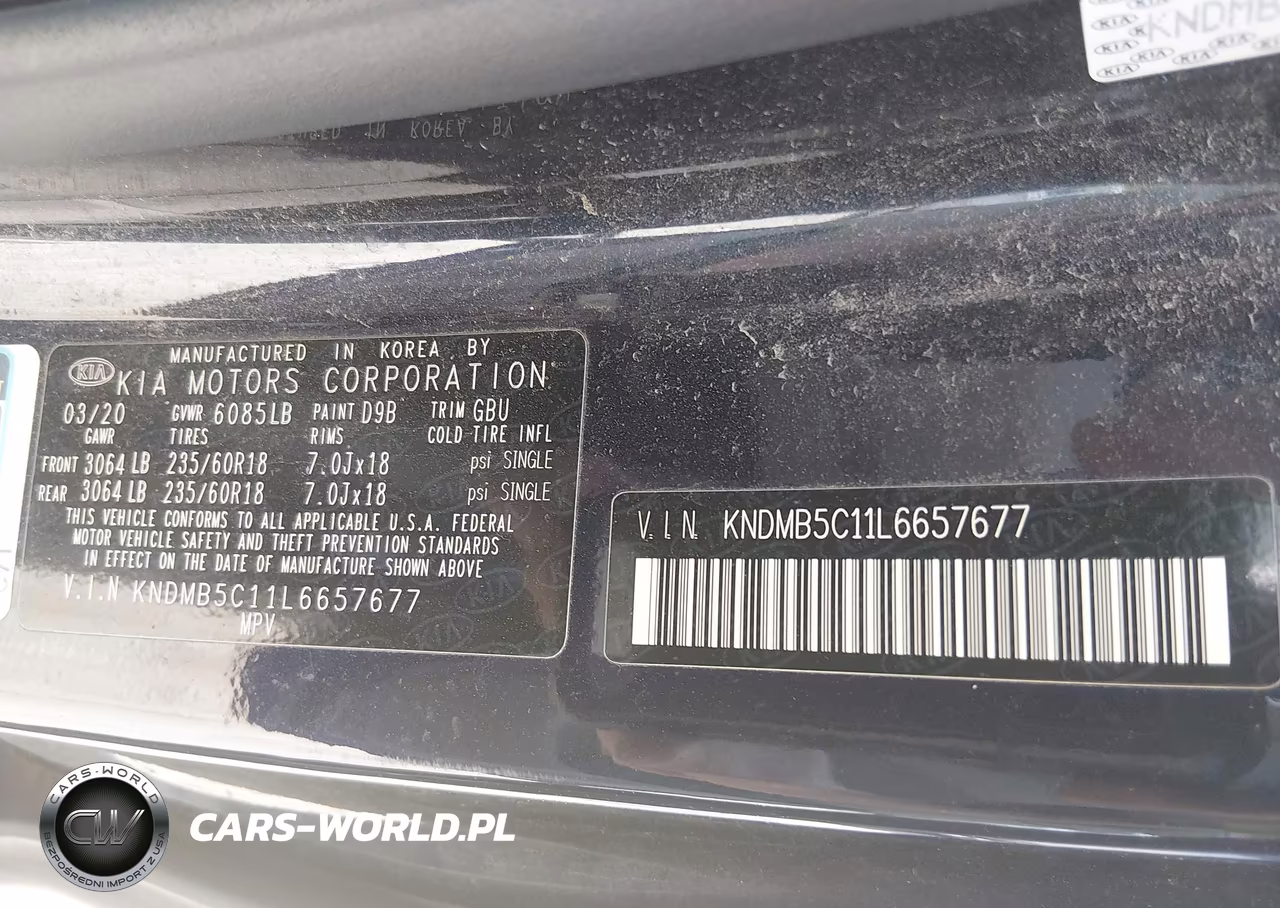 2020 Kia Sedona Ex VIN:KNDMB5C11L6657677 - 9