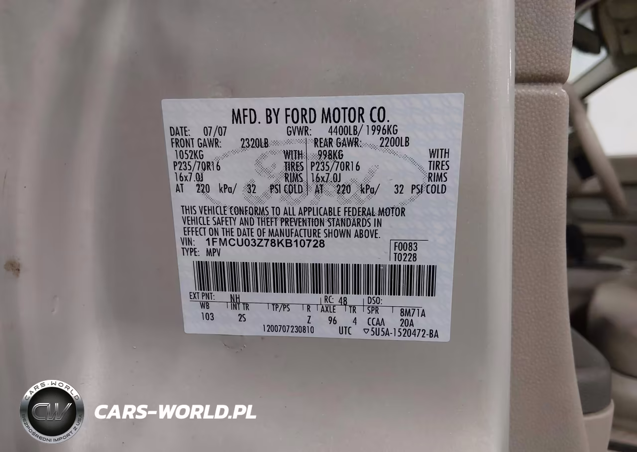 2008 Ford Escape Xlt VIN:1FMCU03Z78KB10728 - 9