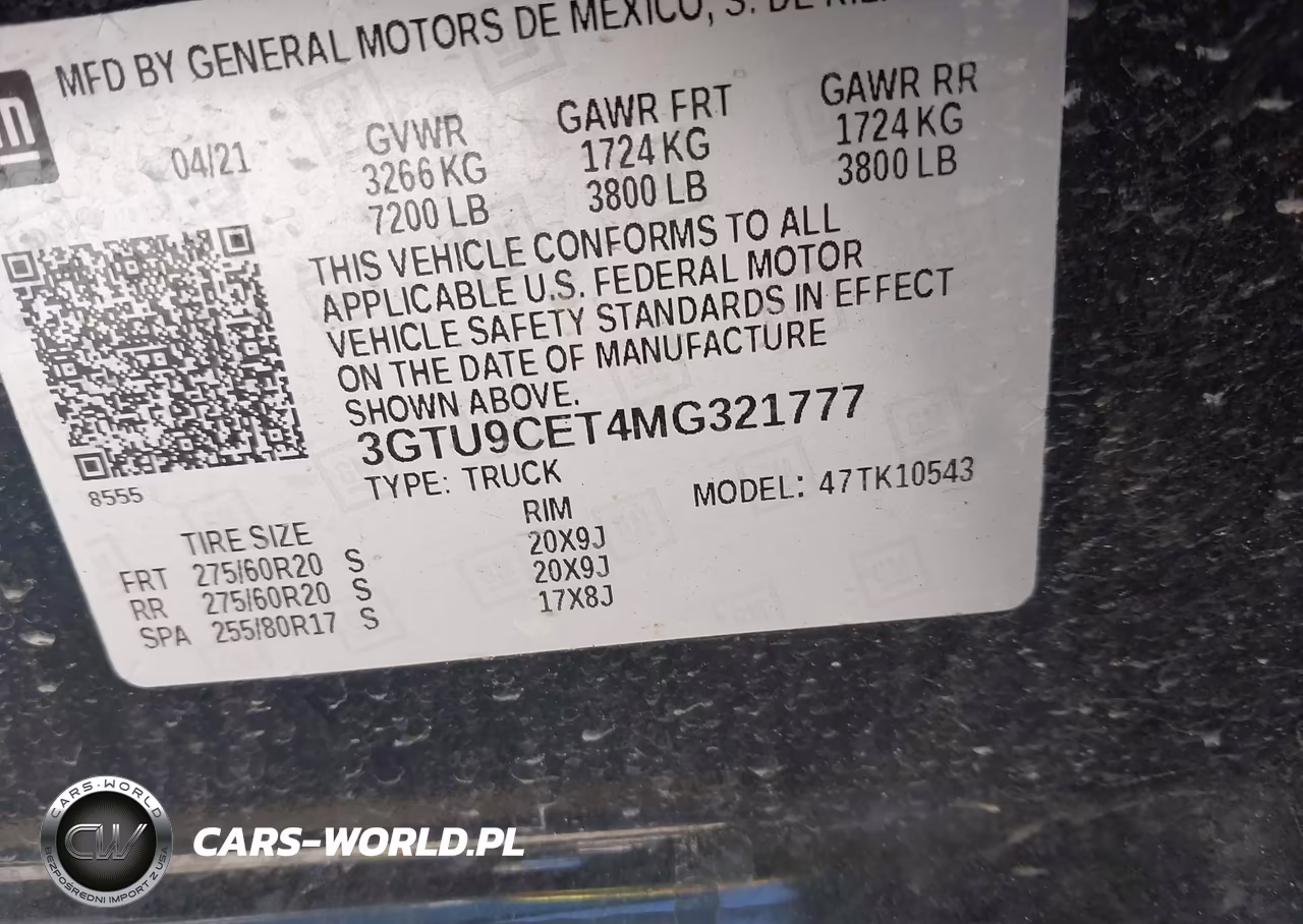 2021 GMC Sierra 1500 4Wd Short Box Elevation VIN:3GTU9CET4MG321777 - 9