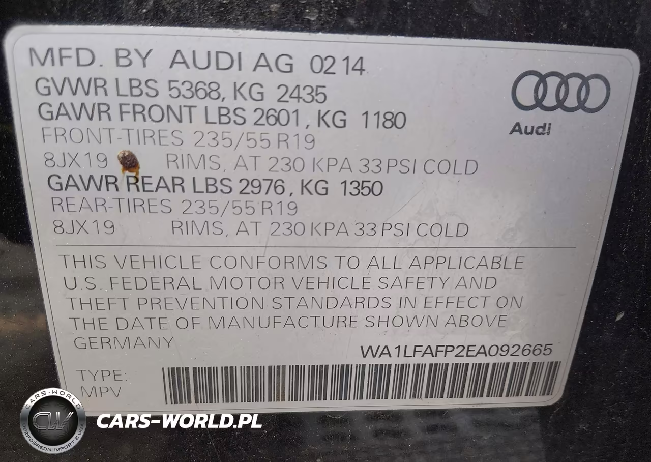 2014 Audi Q5 2.0T Premium VIN:WA1LFAFP2EA092665 - 9