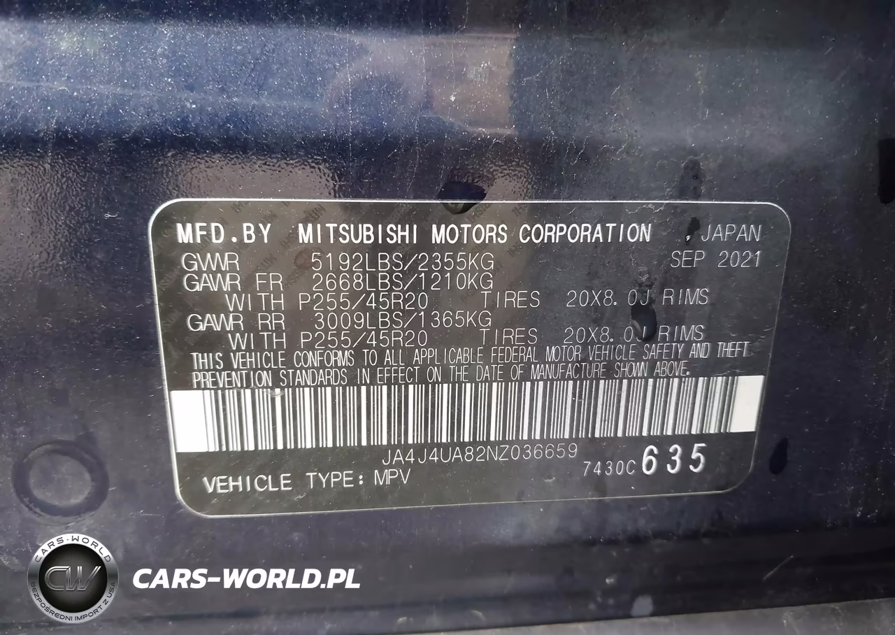 2022 Mitsubishi Outlander Black Edition S-Awc-Se 2.5 S-Awc-Se Launch Edition S-Awc VIN:JA4J4UA82NZ036659 - 9