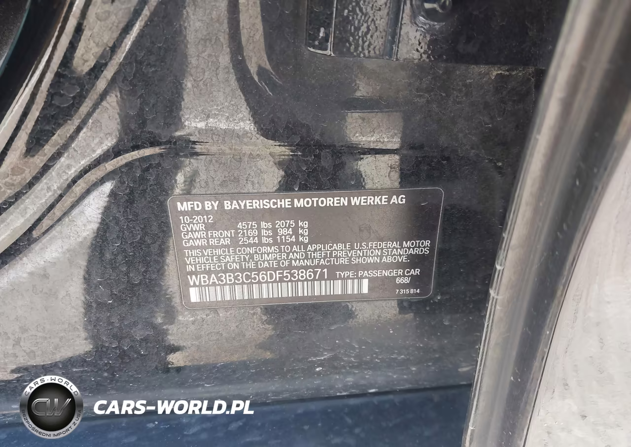 2013 BMW 328I xDrive VIN:WBA3B3C56DF538671 - 9