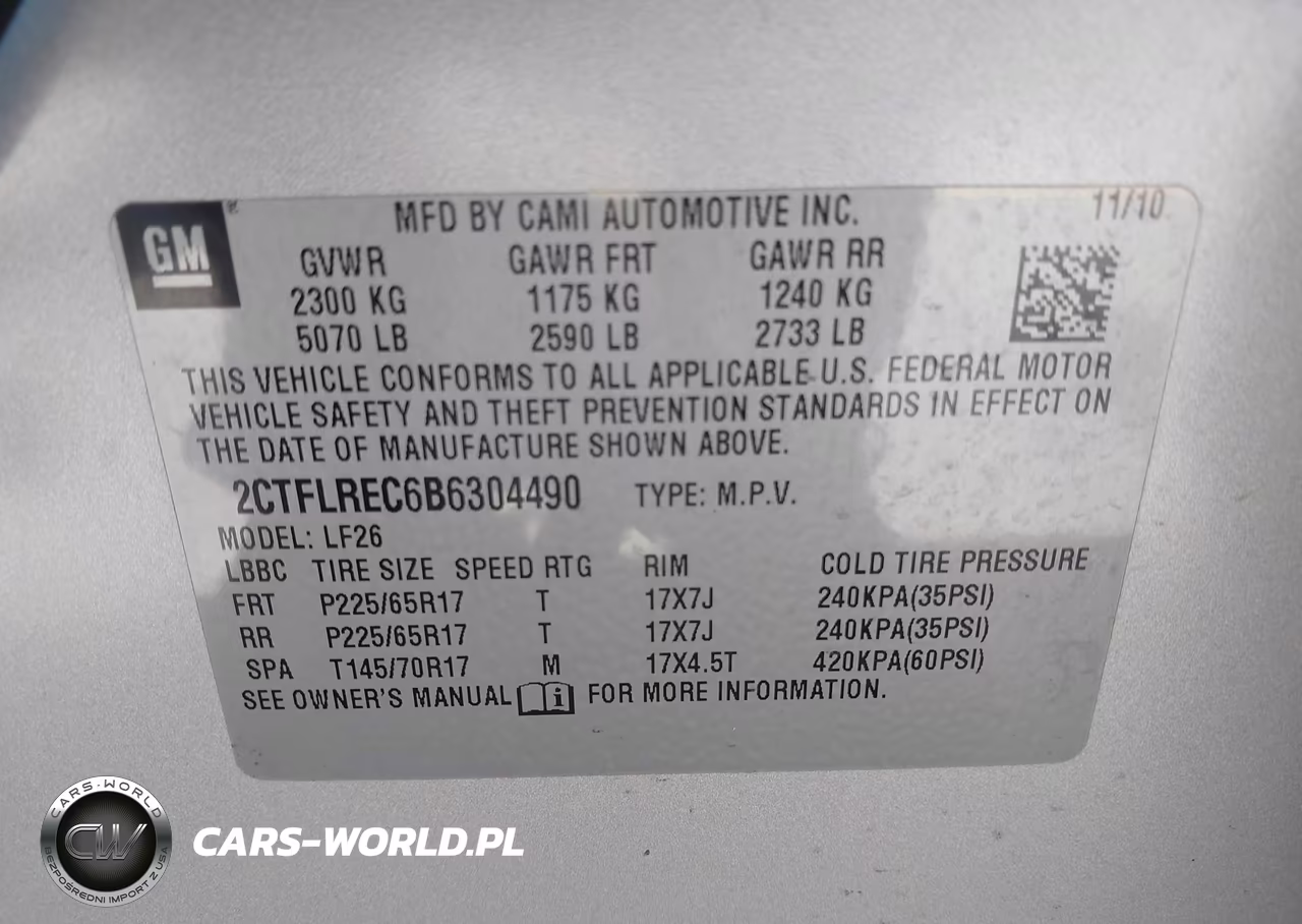 2011 GMC Terrain Sle-1 VIN:2CTFLREC6B6304490 - 9