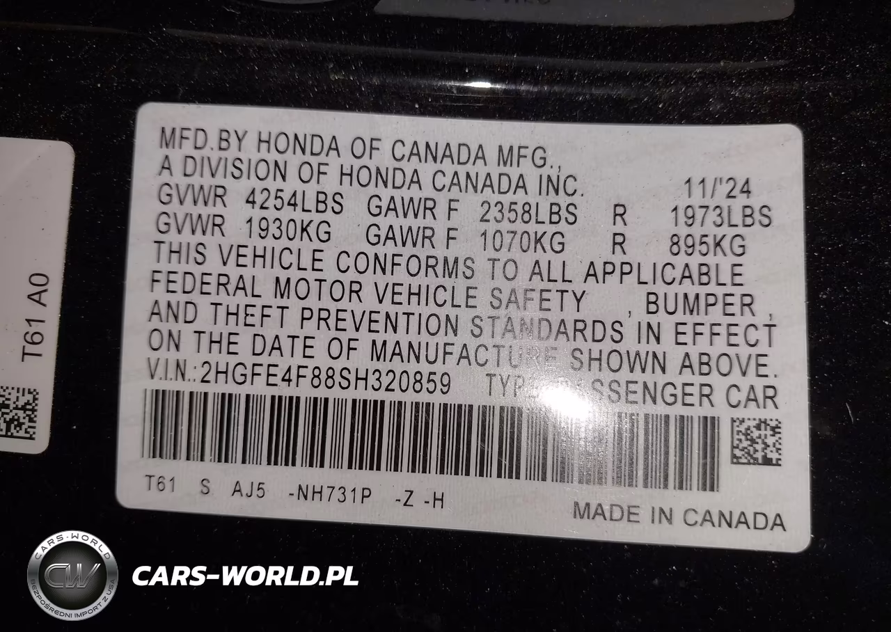 2025 Honda Civic Hybrid Sport-Sport Touring VIN:2HGFE4F88SH320859 - 9